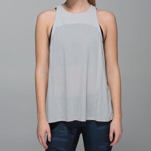 Lululemon Clip-In Tank in "Silver Spoon" Gray - Fits Size S 4/6